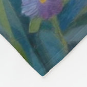 Cat Flowers And Sea フリースブランケット (角)