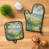 Cat Flowers And Sea 鍋つかみ&鍋敷きセット (トップダウン)