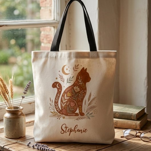 Cat Folk Art – Celestial Feline Mama Gift トートバッグ