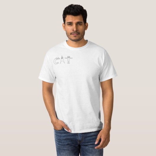 cat font Tシャツ (正面フル)
