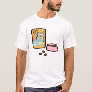 Cat Food in Japanese Kanji Tシャツ
