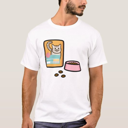 Cat Food in Japanese Kanji Tシャツ (正面)
