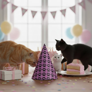 Cat Footprint Party Hat パーティーハット