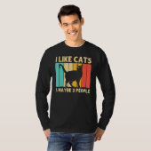 Cat For Men Women Black Cat  Cat Person Cats Tシャツ (正面フル)