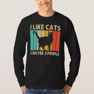 Cat For Men Women Black Cat  Cat Person Cats Tシャツ