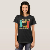 Cat For Men Women Black Cat  Cat Person Cats Tシャツ (正面フル)