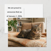 Cat Forever Home Announcement  ポストカード (正面/裏面)