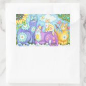 CAT FRIENDSウィスカーとパーズのステッカーシート 長方形シール (バッグ)