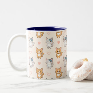 cat friends Mug ツートーンマグカップ