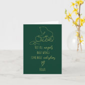 Cat Funeral Sympathy Card with Cat Name Green カード (黄色い花)
