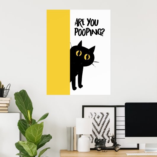 Cat | Funny & decorative Poster  ポスター (ホームオフィス)