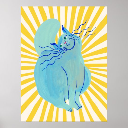Cat | Funny & decorative Poster ポスター (正面)