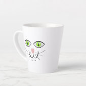 Cat Funny Face Cartoon-29034 カフェラテマグ (左アングル)