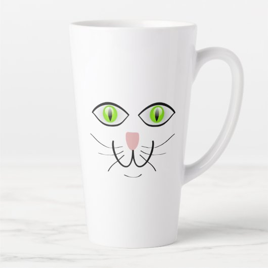 Cat Funny Face Cartoon-29034 カフェラテマグ (右)
