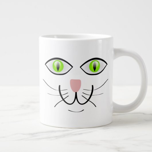 Cat Funny Face Cartoon-29034 ジャンボコーヒーマグカップ (右)