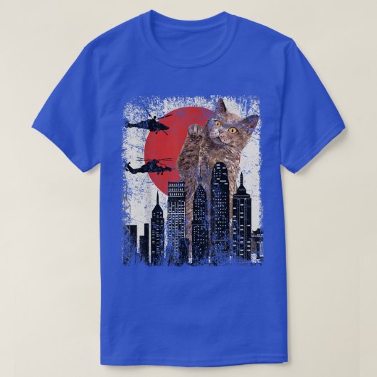 Cat Funny Retro Cat  Tシャツ (デザイン正面)