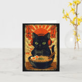 Cat Gamer Men Anime Kawaii Funny Gaming Headset Ca カード (黄色い花)