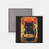 Cat Gamer Men Anime Kawaii Funny Gaming Headset Ca マグネット (正面/裏面)