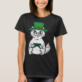 Cat Gamer St Patricks Day Funny Video-game Control Tシャツ (正面)
