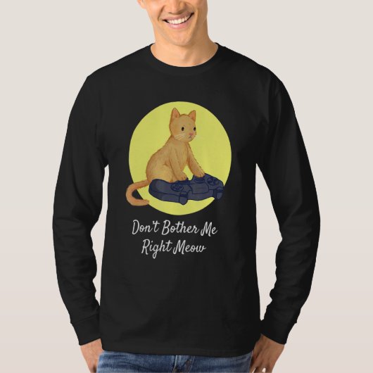 Cat Gaming Video Gamerが気にしない右マウス Tシャツ (正面)