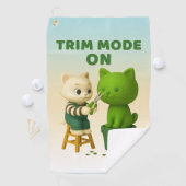 Cat Gardener Topiary Trim Mode Surreal ゴルフタオル (インサイチュ)