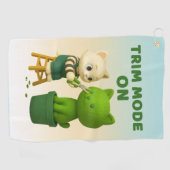 Cat Gardener Topiary Trim Mode Surreal ゴルフタオル (横)