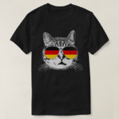 Cat  Germany German Flag Country Retro Funny Top  Tシャツ (デザイン正面)