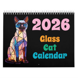Cat Glass Calendar カレンダー