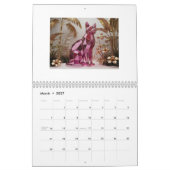 Cat Glass Calendar カレンダー (3月 2027)