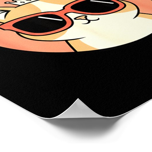 Cat - Godit, Donut! Sy Retro Cat Lover Design  ポスター (角)