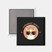 Cat - Godit, Donut! Sy Retro Cat Lover Design  マグネット (正面/裏面)