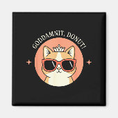Cat - Godit, Donut! Sy Retro Cat Lover Design  マグネット (正面)