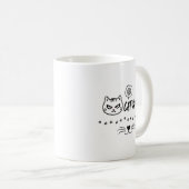 CAT GPT AI かわいいピクセル猫 / 面白い猫のテクノロジー名言 コーヒーマグカップ (正面右)