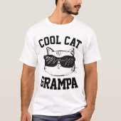 CAT GRAMPAクール、祖父Tシャおもしろいツ Tシャツ (正面)