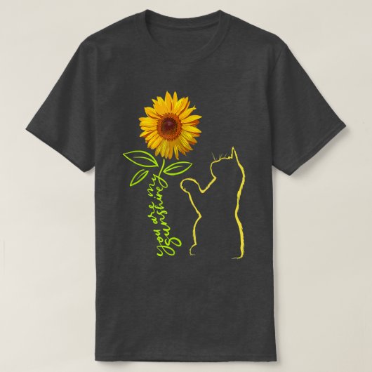 Cat Graphic Tシャツ、Cat Sunflower T、Cat Sunshin Tシャツ (デザイン正面)