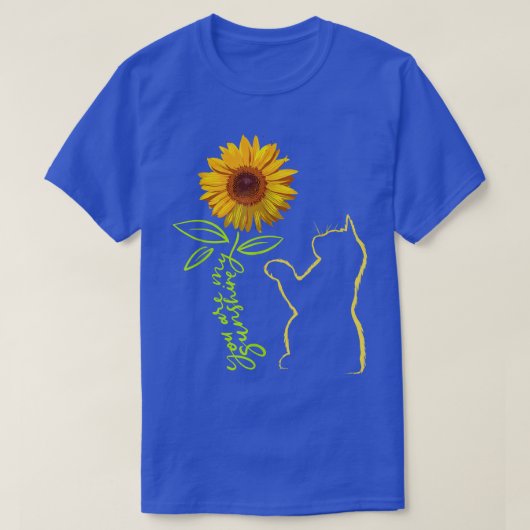 Cat Graphic Tshirts, Cat Sunflower Shirt T, Cat Su Tシャツ (デザイン正面)