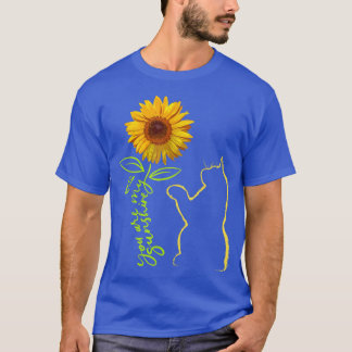 Cat Graphic Tshirts, Cat Sunflower Shirt T, Cat Su Tシャツ