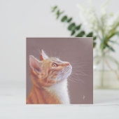 Cat Greeting Card. Ginger Kitty シーズンカード (スタンド正面)