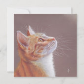 Cat Greeting Card. Ginger Kitty シーズンカード (正面)