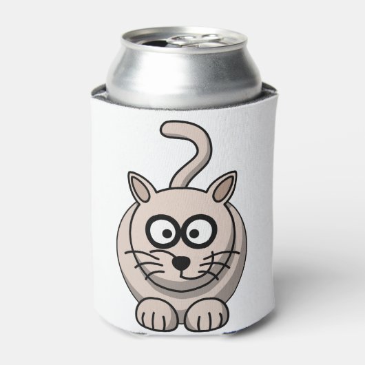 Cat Grey Panther Feline Wildcat Albino Predator 缶クーラー (缶正面)