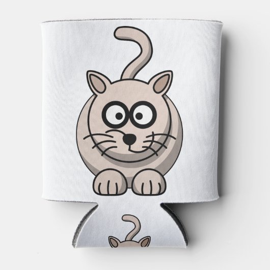 Cat Grey Panther Feline Wildcat Albino Predator 缶クーラー (正面)