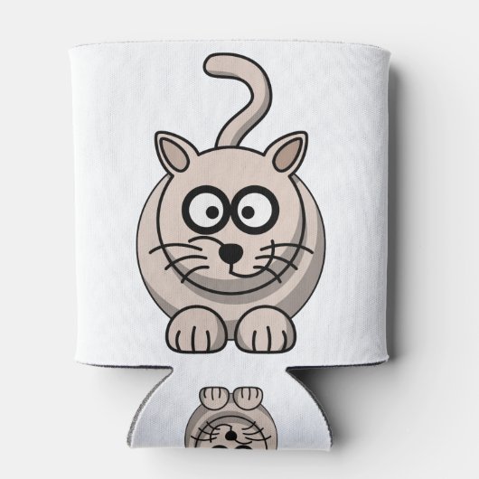 Cat Grey Panther Feline Wildcat Albino Predator 缶クーラー (裏面)