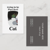 Cat Groomer Veterinary Pet 名刺 (正面/裏面)