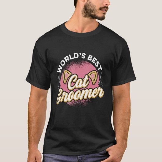 Cat Grooming For Cat Groomer Cat Hairdresser Cats  Tシャツ (正面)