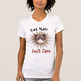Cat Hair Don’t Care Funny Cat Mom Shirt Tシャツ