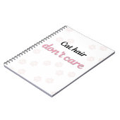 Cat Hair Don’t Care Minimal Cat Notebook ノートブック (左側)