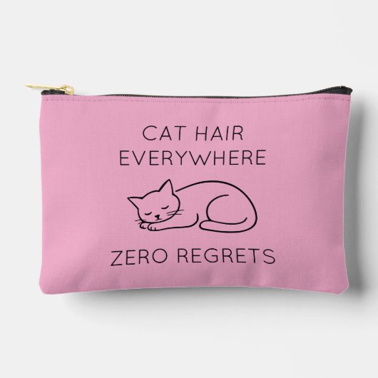 Cat hair everywhere zero regrets アクセサリーポーチ (正面)