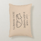Cat hair everywhere zero regrets アクセントクッション (正面(垂直))