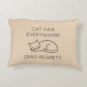 Cat hair everywhere zero regrets アクセントクッション (裏面)