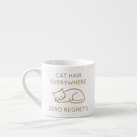 Cat hair everywhere zero regrets エスプレッソカップ (左)